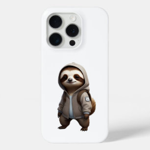 Funda Para iPhone 15 Pro Ilustracion Sloth de Personalizado Adorable y Guay