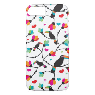 Funda Para iPhone 8/7 ilustracion tropical del pájaro toucan lindo