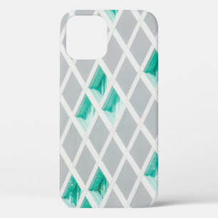 Funda Para iPhone 12 Ilustracion verde, blanco y gris