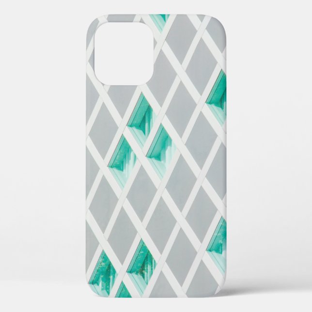 Funda De Case-Mate Para iPhone Ilustracion verde, blanco y gris (Reverso )