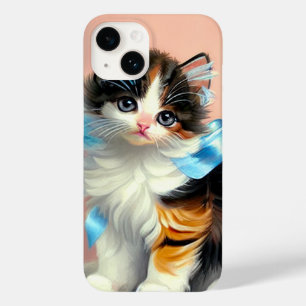 Funda Para iPhone 14 De Case-Mate Ilustracion Vintage Calico Kitten