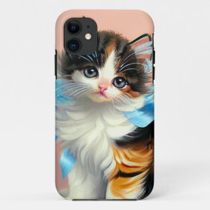 Funda Para iPhone 11 Ilustracion Vintage Calico Kitten