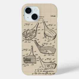Funda Para iPhone 15 Ilustracion Vintage Golf Club
