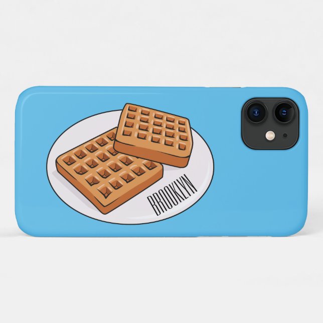 Funda De Case-Mate Para iPhone Ilustracion Waffle personalizado (Reverso (horizontal))