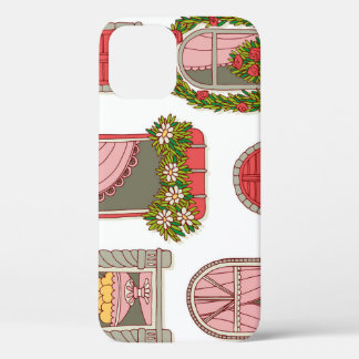 Funda Para iPhone 12 Ilustraciones con ventanas antiguas: artísticas.