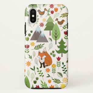 Funda Para iPhone X Ilustraciones de estilo escandinavo en el patrón C