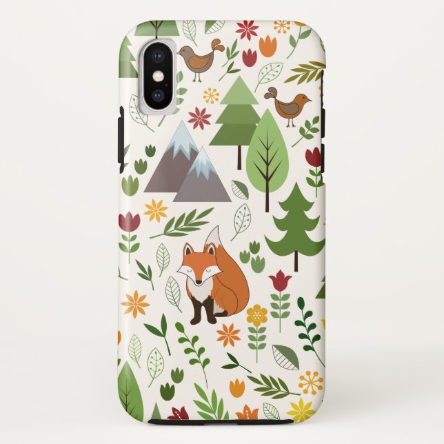 Funda De Case-Mate Para iPhone Ilustraciones de estilo escandinavo en el patrón C (Reverso)