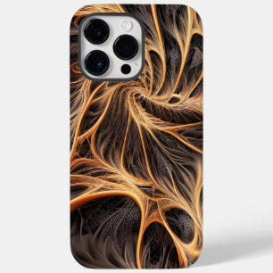 Funda Para iPhone 14 Pro Max De Case-Mate Imagen abstracta - Fractal 3D, arte digital, braun