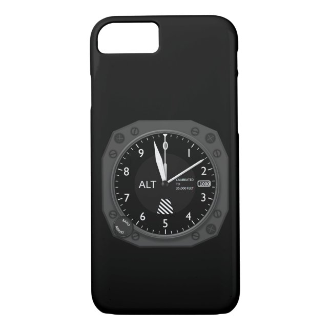Funda De Case-Mate Para iPhone Imagen de altimeter de aeronaves (Reverso)