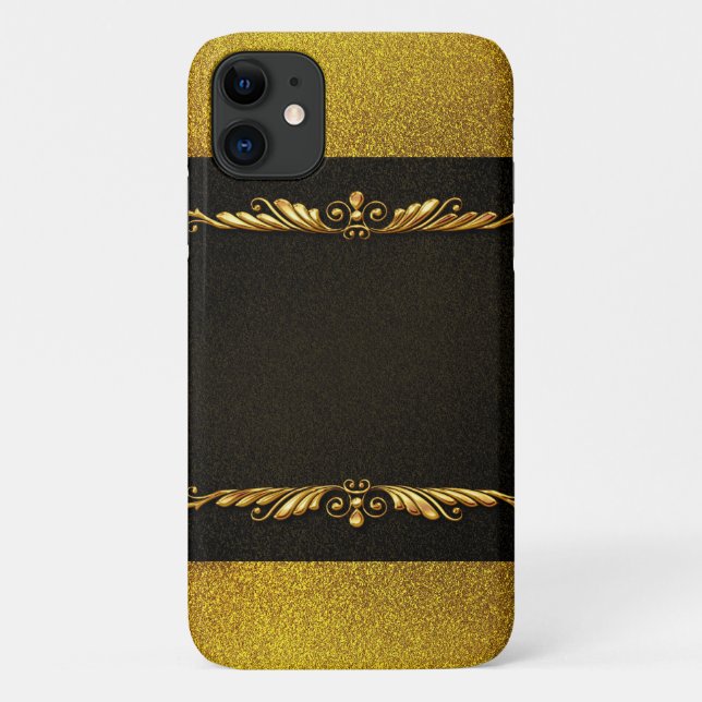 Funda De Case-Mate Para iPhone Imagen de fondo Marco dorado (Reverso)