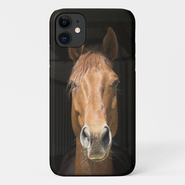 Funda De Case-Mate Para iPhone Imagen de la cara de caballo (Reverso)