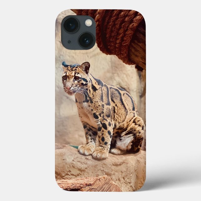 Funda De Case-Mate Para iPhone imagen de leopardo nublado naturaleza vida salvaje (Reverso)