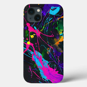 Funda Para iPhone 13 Imagen de salpicaduras de pintura de arte abstract