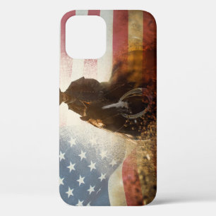 Funda Para iPhone 12 Imagen de vaquero del Día de la Independencia.