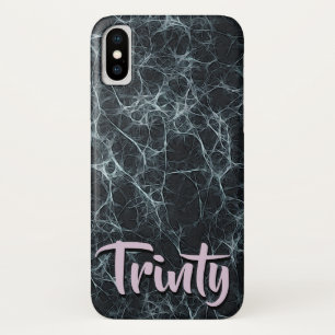 Funda Para iPhone X  Imagen fractal en blanco y negro
