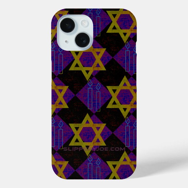 Funda De Case-Mate Para iPhone Imagen temática de Hanukkah de SlipperyJoe's amari (Reverso )