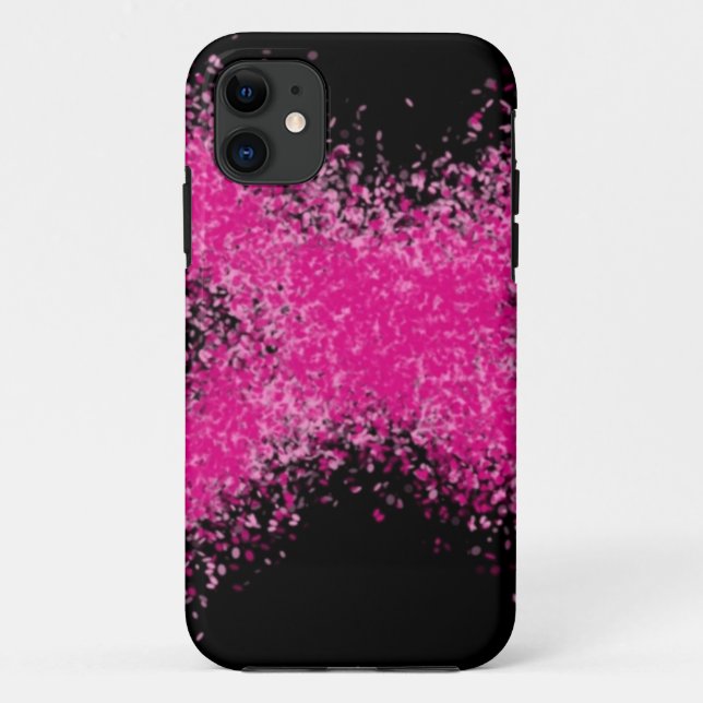 Funda De Case-Mate Para iPhone Impactante cruz de confeti purpurina rosa sobre ne (Reverso)
