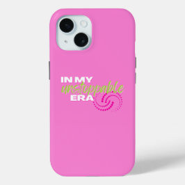 Funda Para iPhone 15 Imparable, en mi era imparable, Preppy, Rosa
