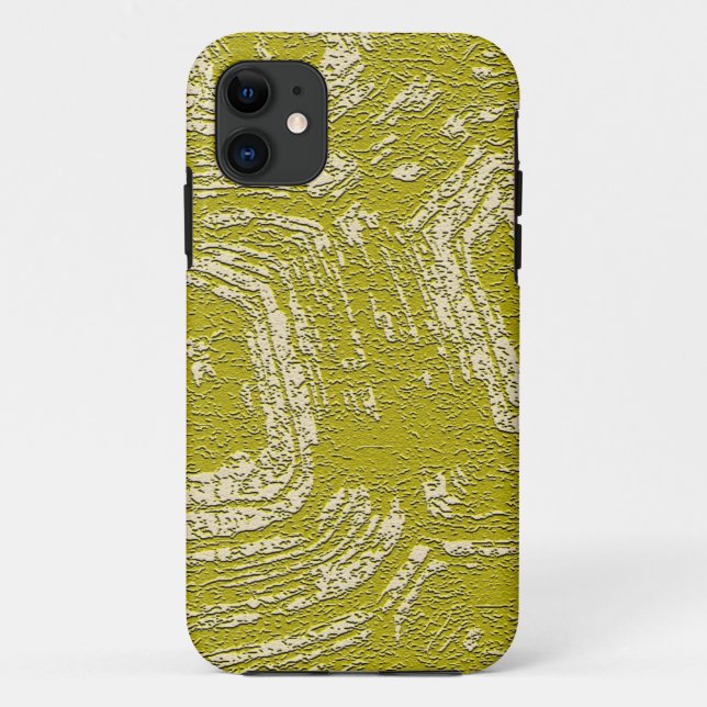 Funda De Case-Mate Para iPhone Impresión abstracta de caparazón de tortuga mostaz (Reverso)