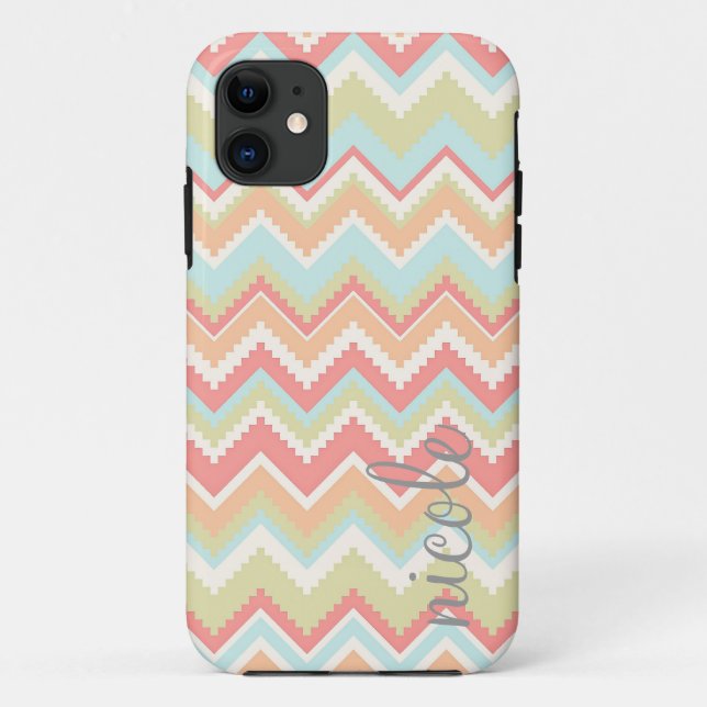 Funda De Case-Mate Para iPhone Impresión azteca de moda femenina personalizada (Reverso)