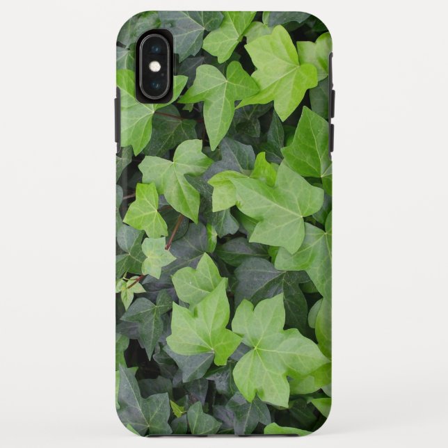 Funda De Case-Mate Para iPhone Impresión botánica de marfil verde (Reverso)