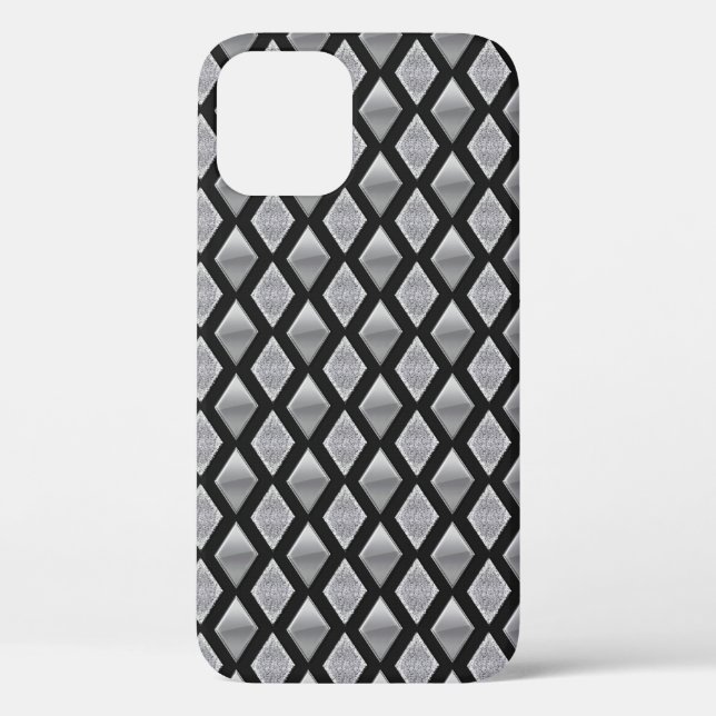 Funda De Case-Mate Para iPhone Impresión combinada del Purpurina de acero cepilla (Reverso )