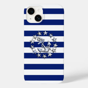Funda Para iPhone 14 De Case-Mate Impresión cromada de la bandera de yate en franjas