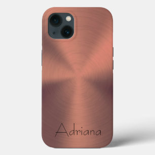 Funda Para iPhone 13 Impresión de acero inoxidable de bronce de titanio