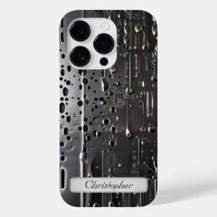 Funda Para iPhone 14 Pro De Case-Mate Impresión de acero inoxidable de plata de titanio