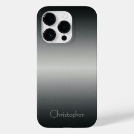 Funda Para iPhone 14 Pro De Case-Mate Impresión de acero inoxidable de plata de titanio