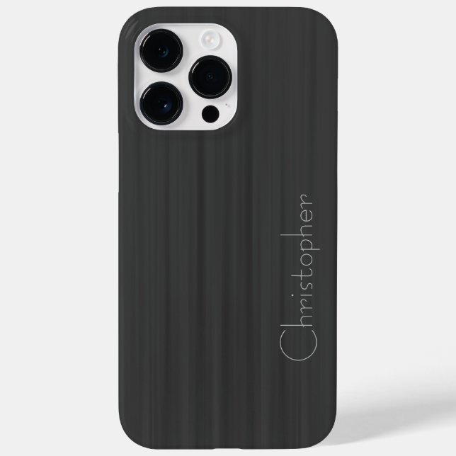 Funda De Case-Mate Para iPhone Impresión de acero inoxidable de plata gris titani (Reverso)