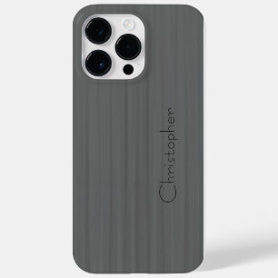 Funda Para iPhone 14 Pro Max De Case-Mate Impresión de acero inoxidable de plata gris titani