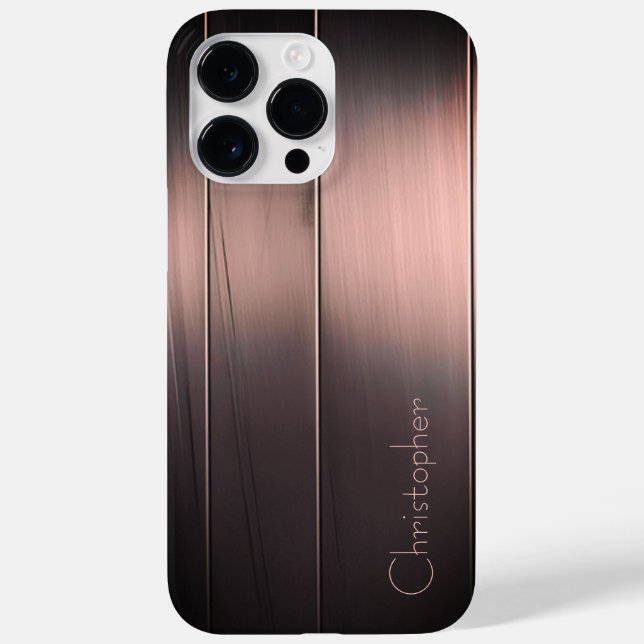 Funda De Case-Mate Para iPhone Impresión de acero inoxidable en bronce de titanio (Reverso)