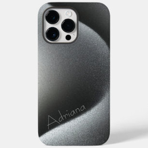 Funda Para iPhone 14 Pro Max De Case-Mate Impresión de acero inoxidable gris plateado titani