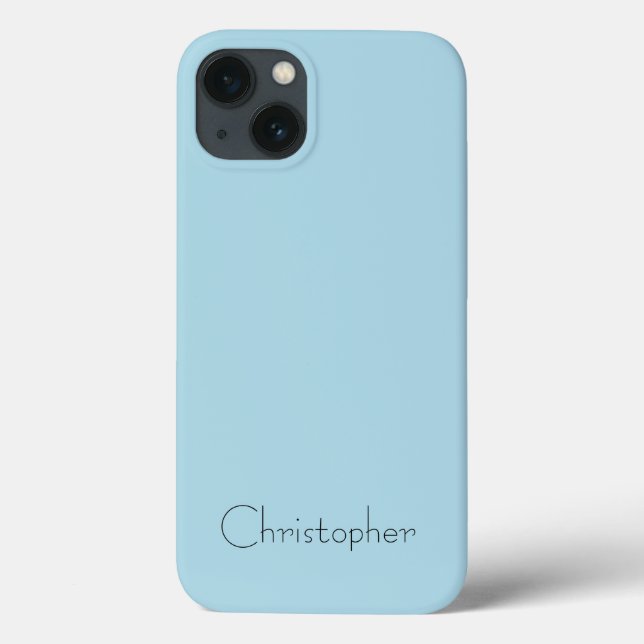 Funda De Case-Mate Para iPhone Impresión de acero inoxidable titanio azul claro (Reverso)