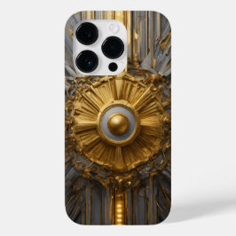 Funda Para iPhone 14 Pro De Case-Mate Impresión de acero inoxidable titanio de plata y o
