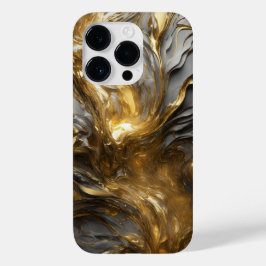 Funda Para iPhone 14 Pro De Case-Mate Impresión de acero inoxidable titanio de plata y o