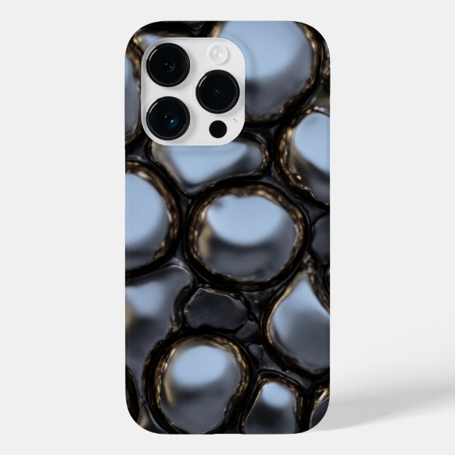 Funda De Case-Mate Para iPhone Impresión de acero inoxidable titanio plateado (Reverso )