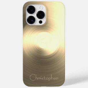 Funda Para iPhone 14 Pro Max De Case-Mate Impresión de acero inoxidable Titanium Gold