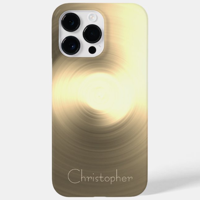Funda De Case-Mate Para iPhone Impresión de acero inoxidable Titanium Gold (Reverso)