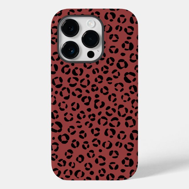 Funda De Case-Mate Para iPhone Impresión de animales de Borgoña (Reverso )