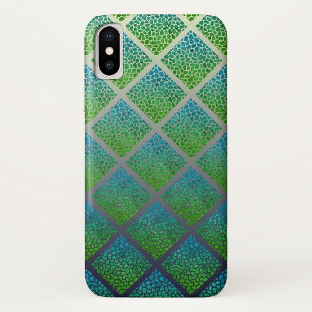Funda De Case-Mate Para iPhone Impresión de animales de diamantes de mosaico mode (Reverso)