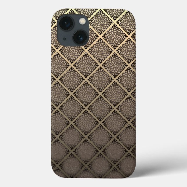 Funda De Case-Mate Para iPhone Impresión de animales de diamantes mosaicos modern (Reverso)
