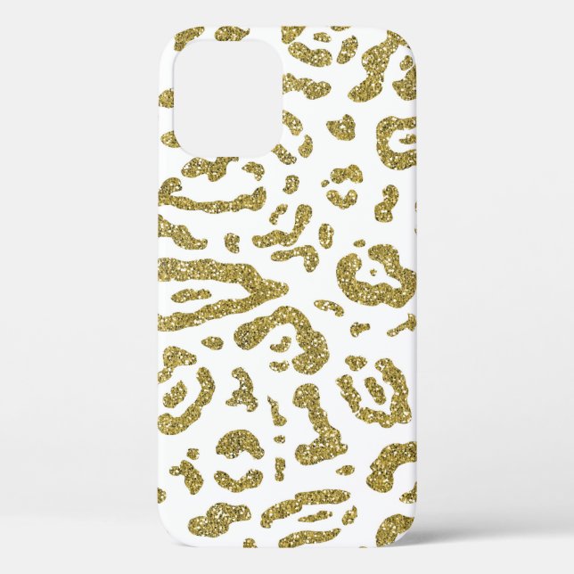 Funda De Case-Mate Para iPhone Impresión de animales de leopardo blanco con Purpu (Reverso )