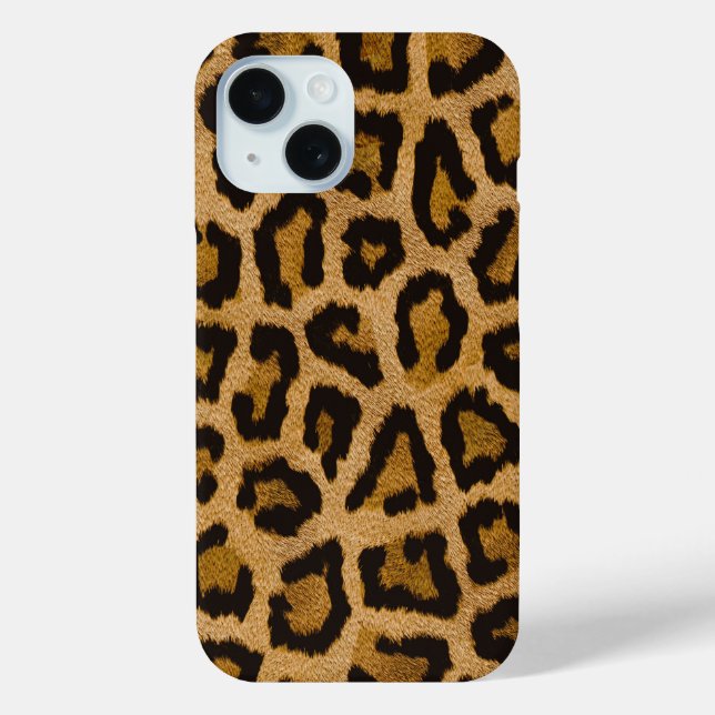 Funda De Case-Mate Para iPhone Impresión de animales de leopardo negro amarillo m (Reverso )