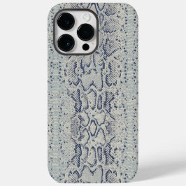 Funda Para iPhone 14 Pro Max De Case-Mate Impresión de animales de piel de serpiente gris y 