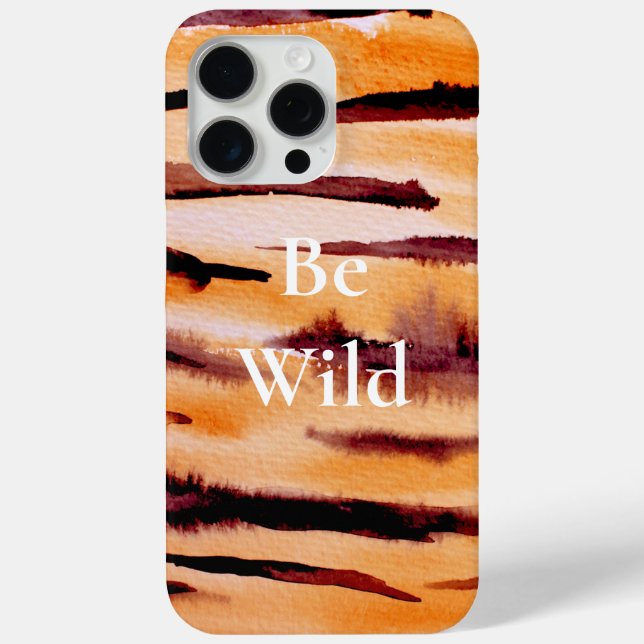 Funda De Case-Mate Para iPhone Impresión de animales de tigre negro naranja (Reverso )