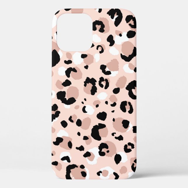 Funda De Case-Mate Para iPhone Impresión de animales leopardos abstractos moderno (Reverso )