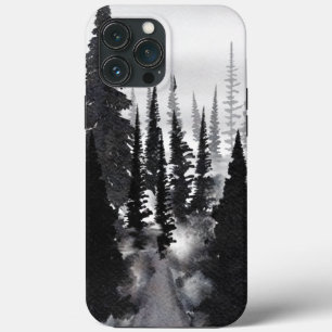 Funda Para iPhone 13 Pro Max Impresión de arte de acuarela de bosques de pino m