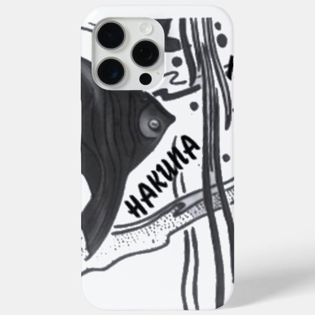 Funda De Case-Mate Para iPhone Impresión de arte de pescado de Hakuna Matata (Reverso )